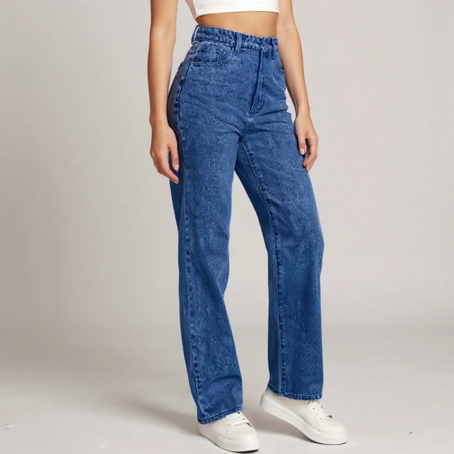 Jeans Women High Waist Washed Women's