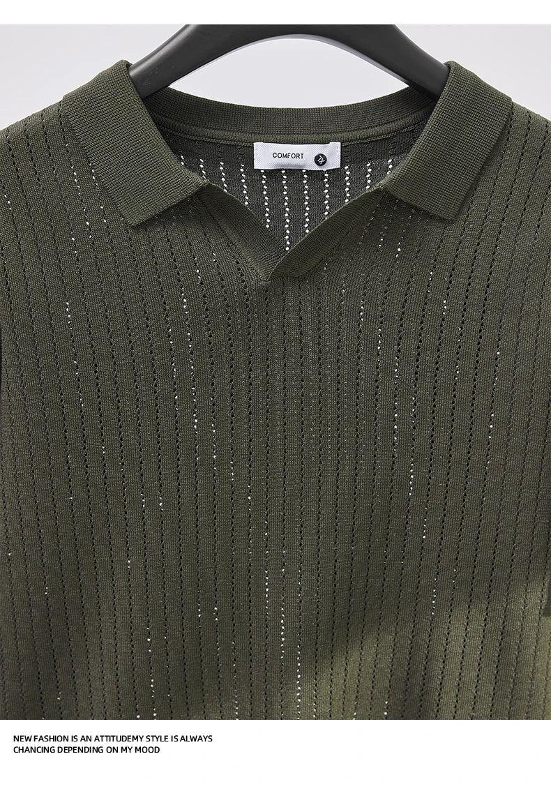 Men's Knitted Polo Shirt
