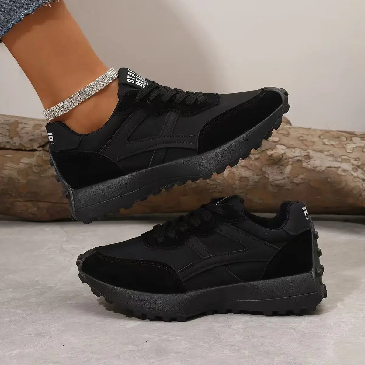 Women Sneakers Leather Luxury Platform Shoes