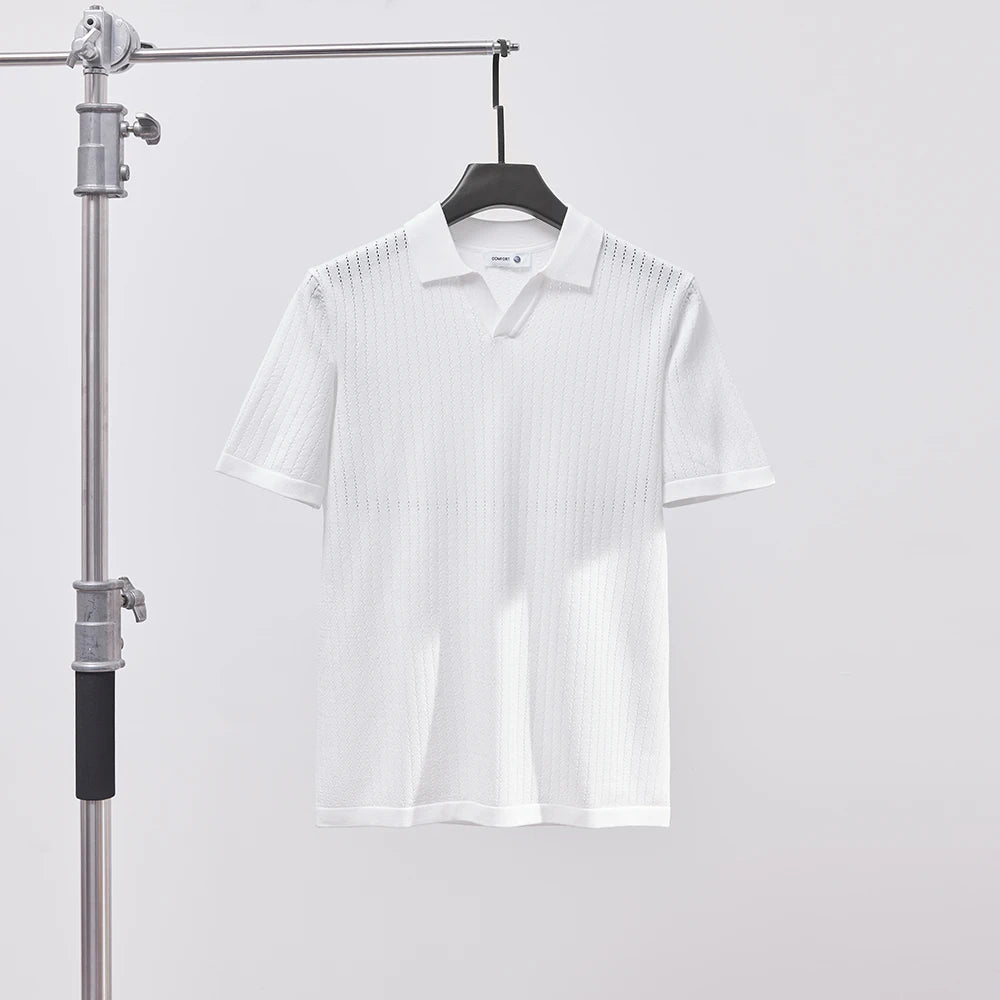 Men's Knitted Polo Shirt