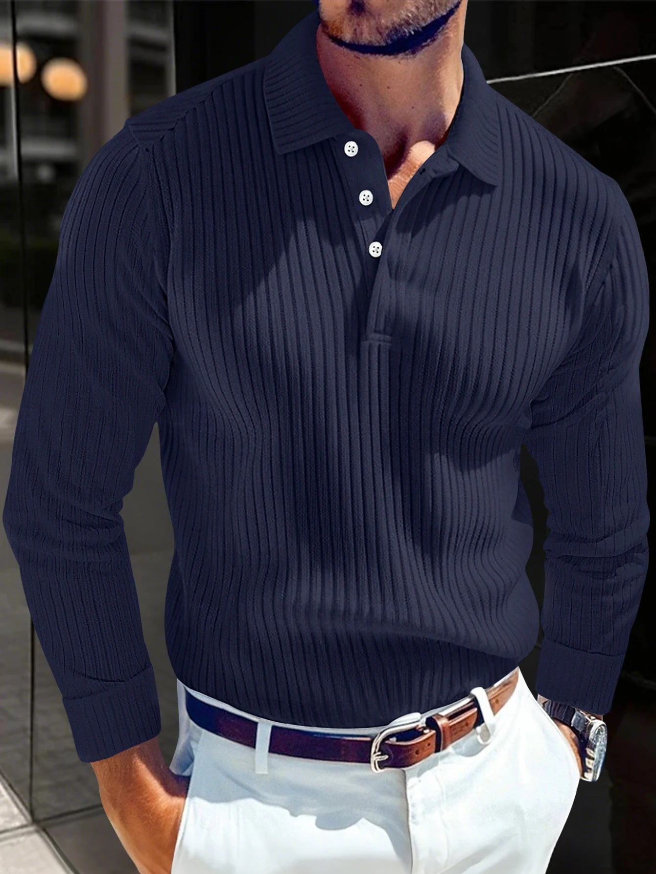 Men's Classic Long-Sleeved Polo