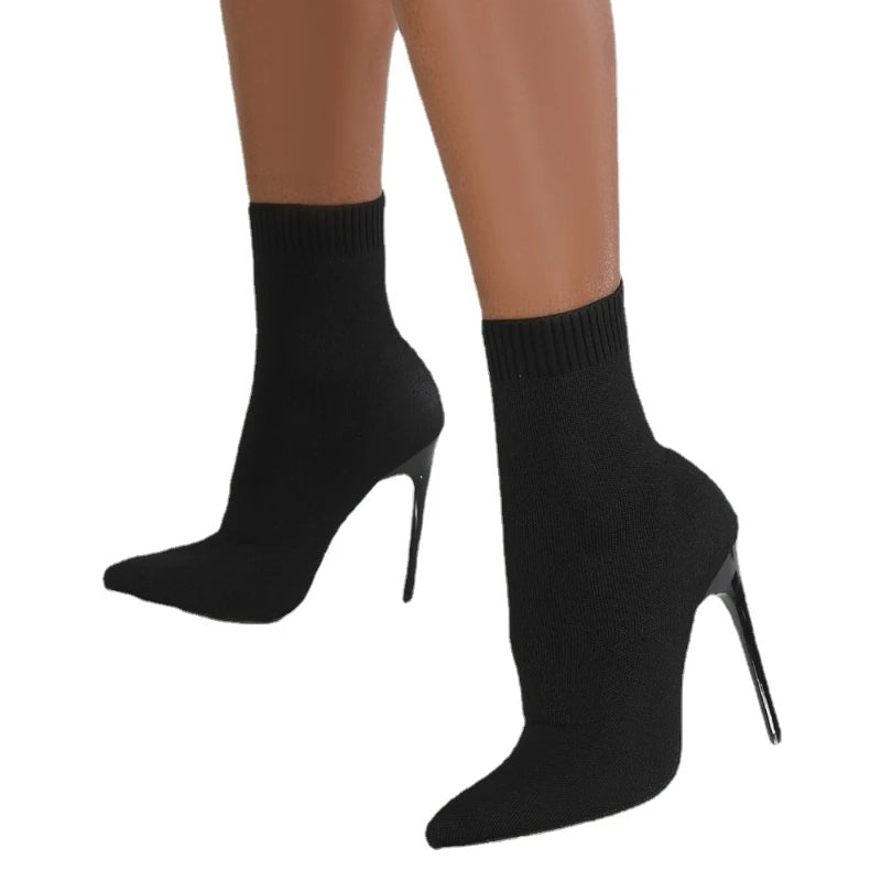 Women Boots Short High Heels Shoes