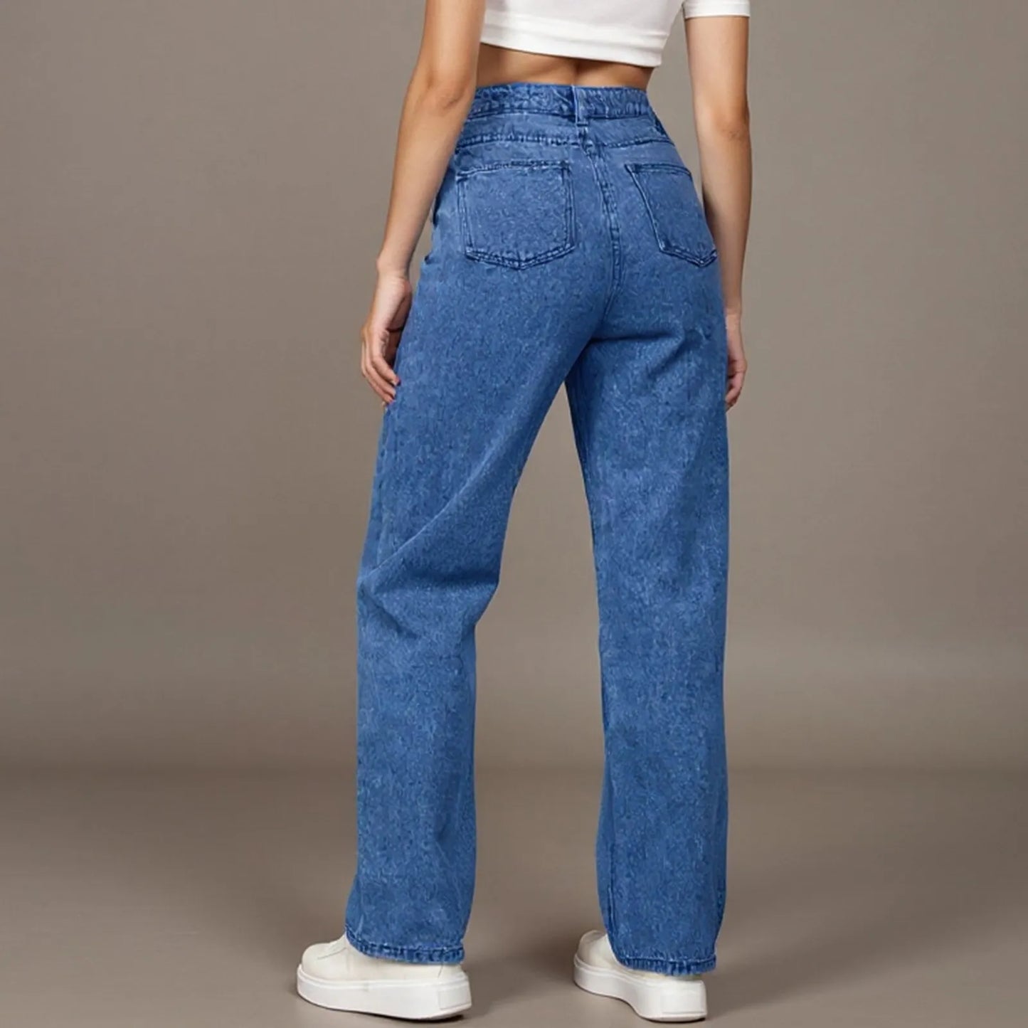 Jeans Women High Waist Washed Women's