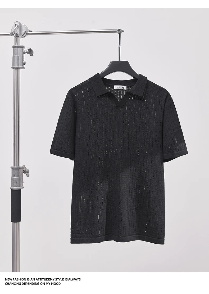 Men's Knitted Polo Shirt