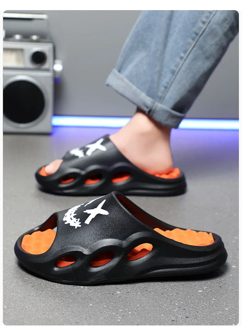 Men Fashion Massage Slippers Indoor