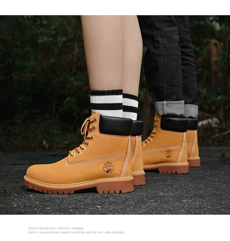 Boots High Top Boots Women Leather Shoes