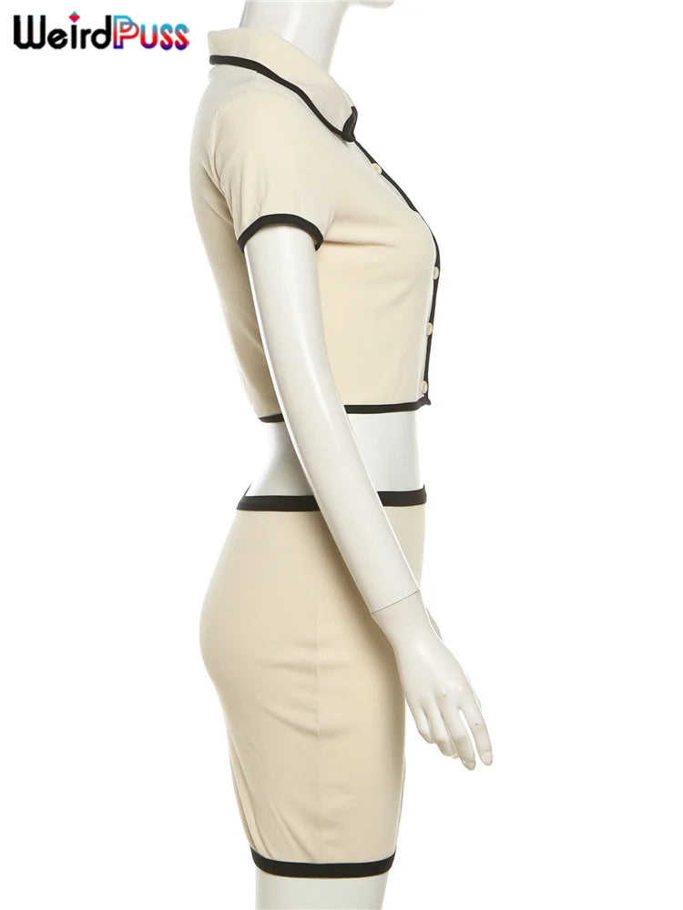 Weird Puss Ribbed Women Polo
