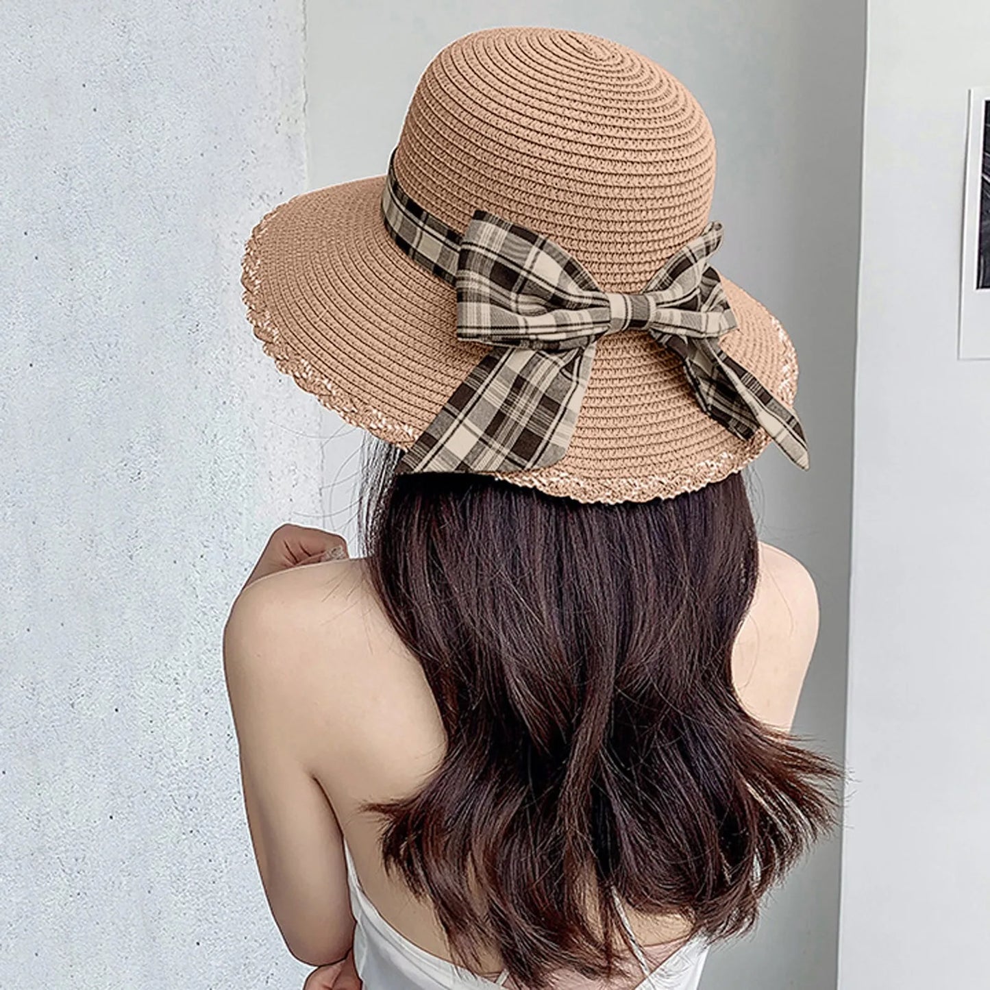 Women's Big Brimmed Hat Outdoors