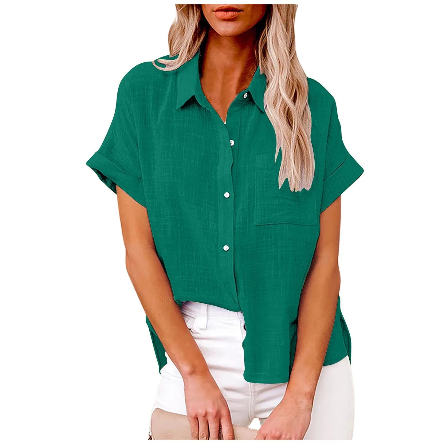 Summer Women Shirts Tops Cotton