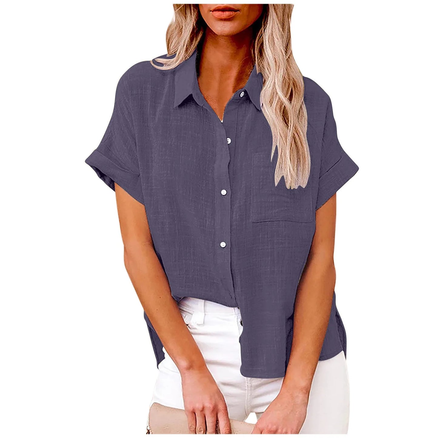 Summer Women Shirts Tops Cotton