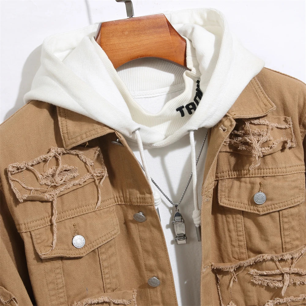Men Stylish Vintage Denim Jaket