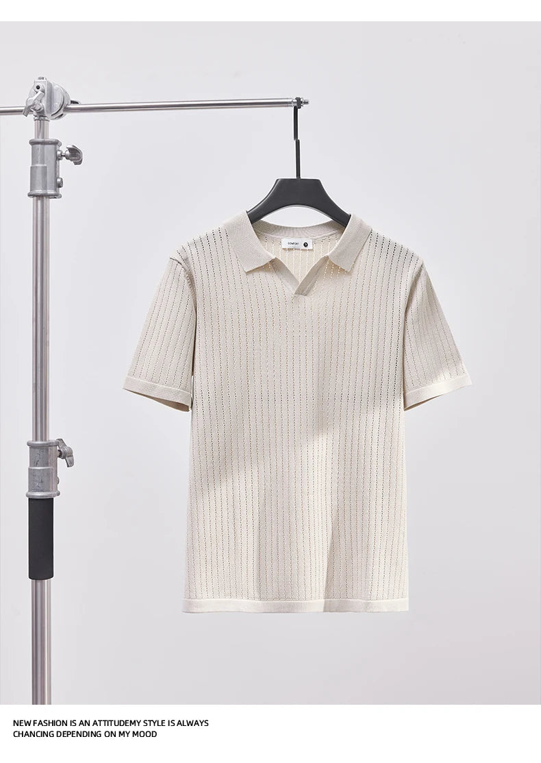 Men's Knitted Polo Shirt