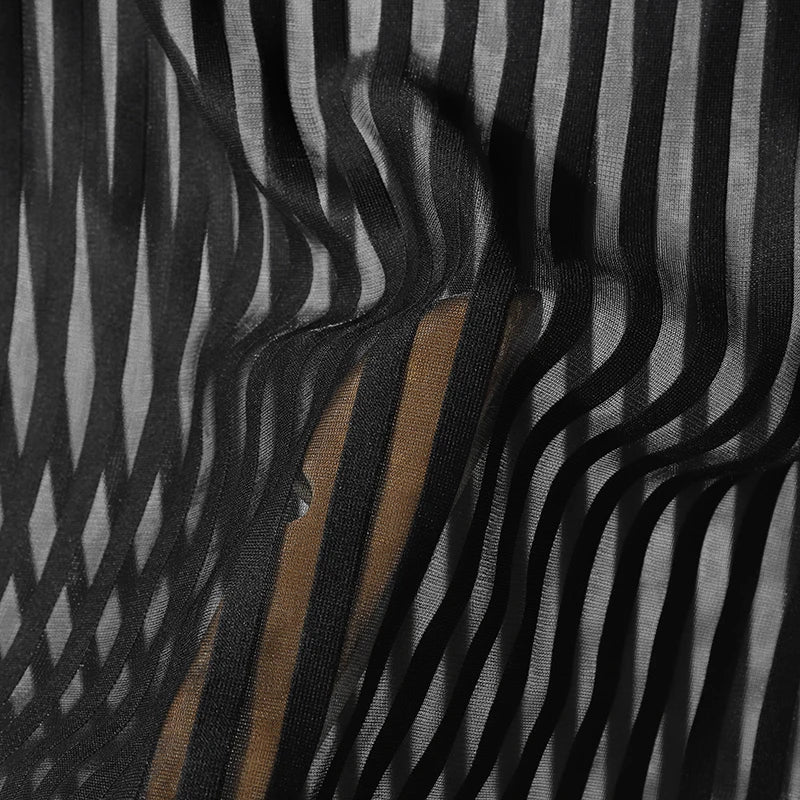 Men Tank Tops Striped Mesh