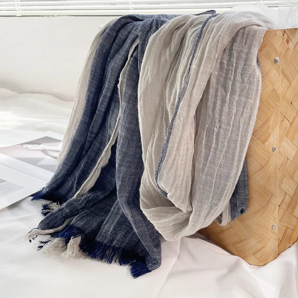 Fashion Striped Scarf for Men Cotton