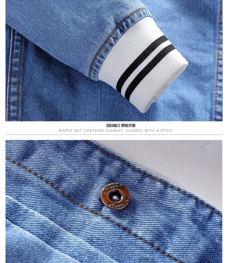 Denim Jacket Men Sportswear