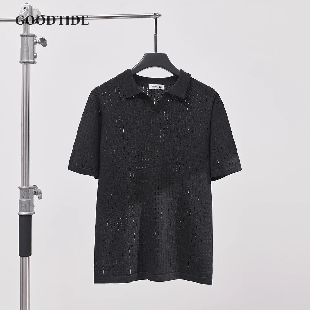 Men's Knitted Polo Shirt