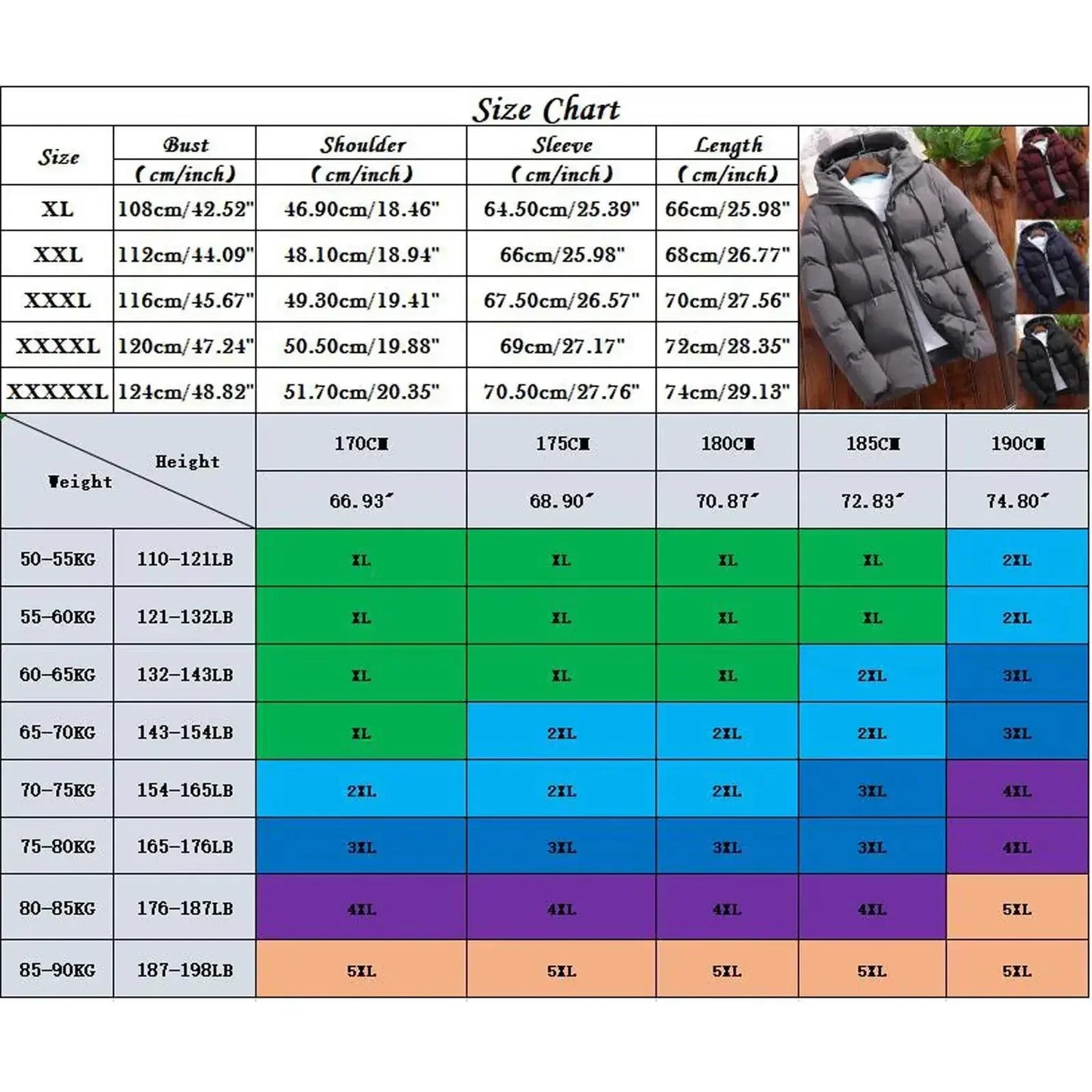 Men's Thick Puffer Hooded Jacket