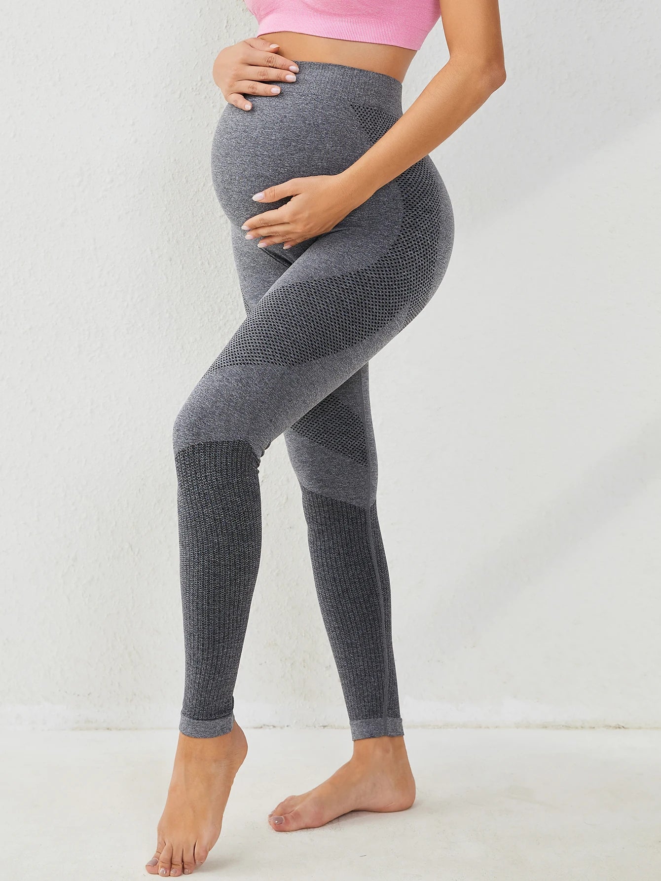 High-Quality High-Waisted Maternity Leggings
