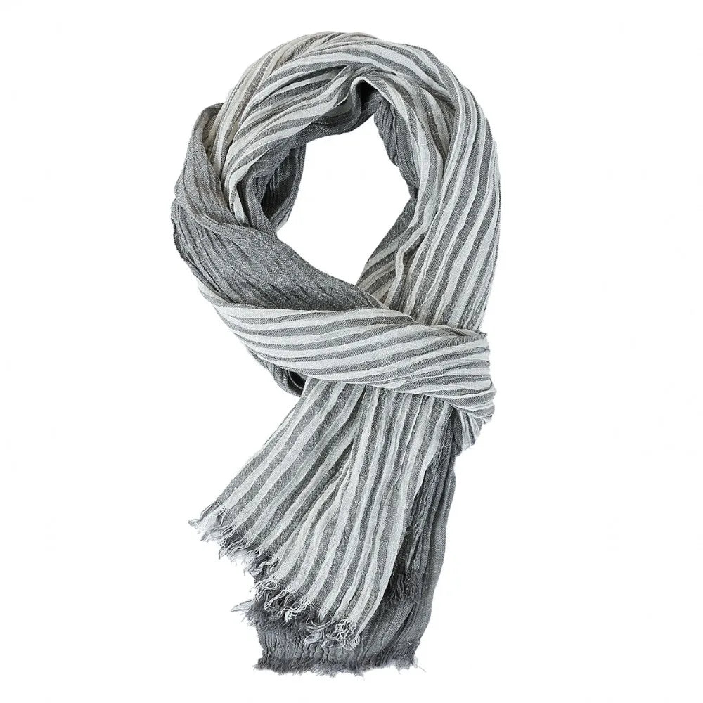 Fashion Men Scarf Striped Cotton