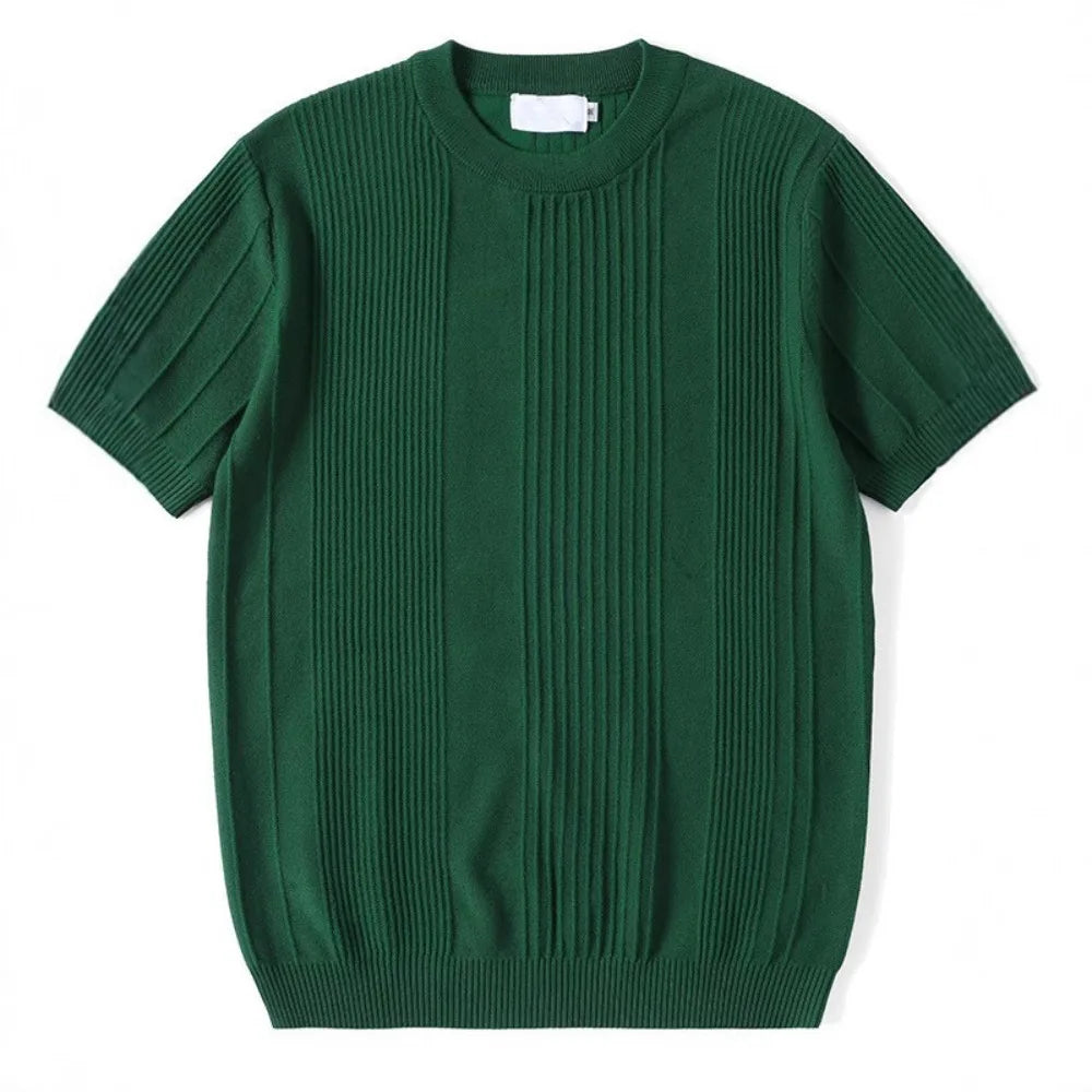 Men's Knit T-shirt Half Sleeve Heavyweight