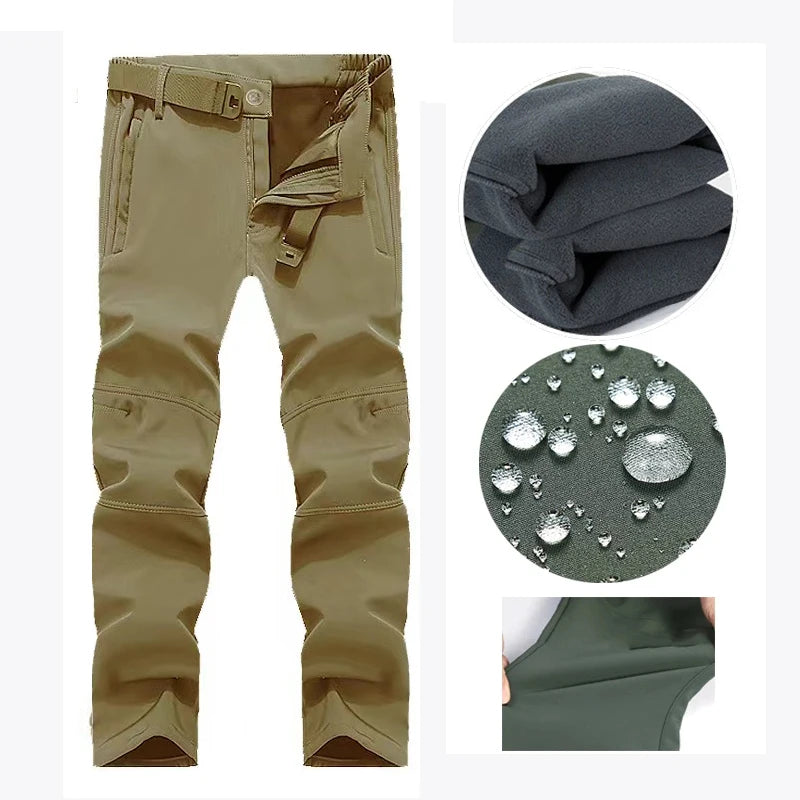 Men's Autumn Winter SoftShell Fleece Waterproof