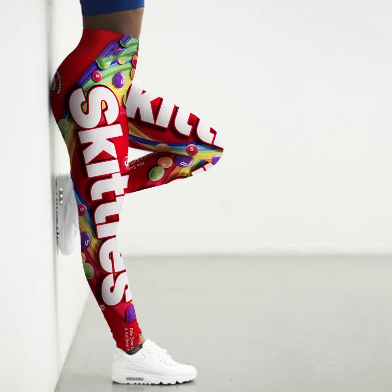 Sport Leggings Women 3D Snacks Printed