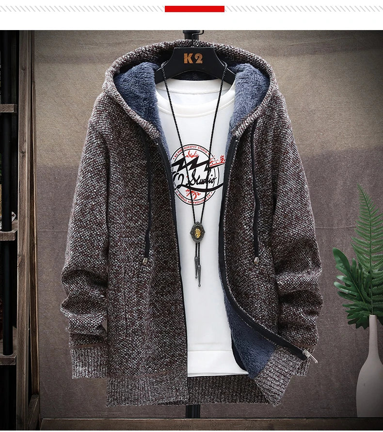 Autumn Winter Men Sweaters Hooded