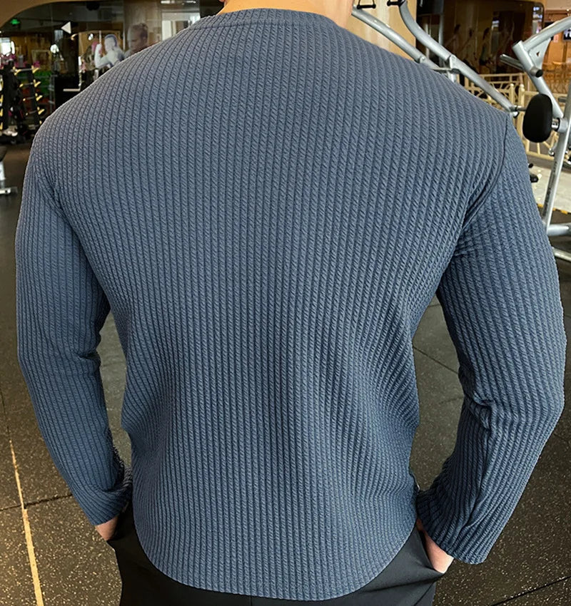 Knitted T-shirt Men's Casual Tshirt