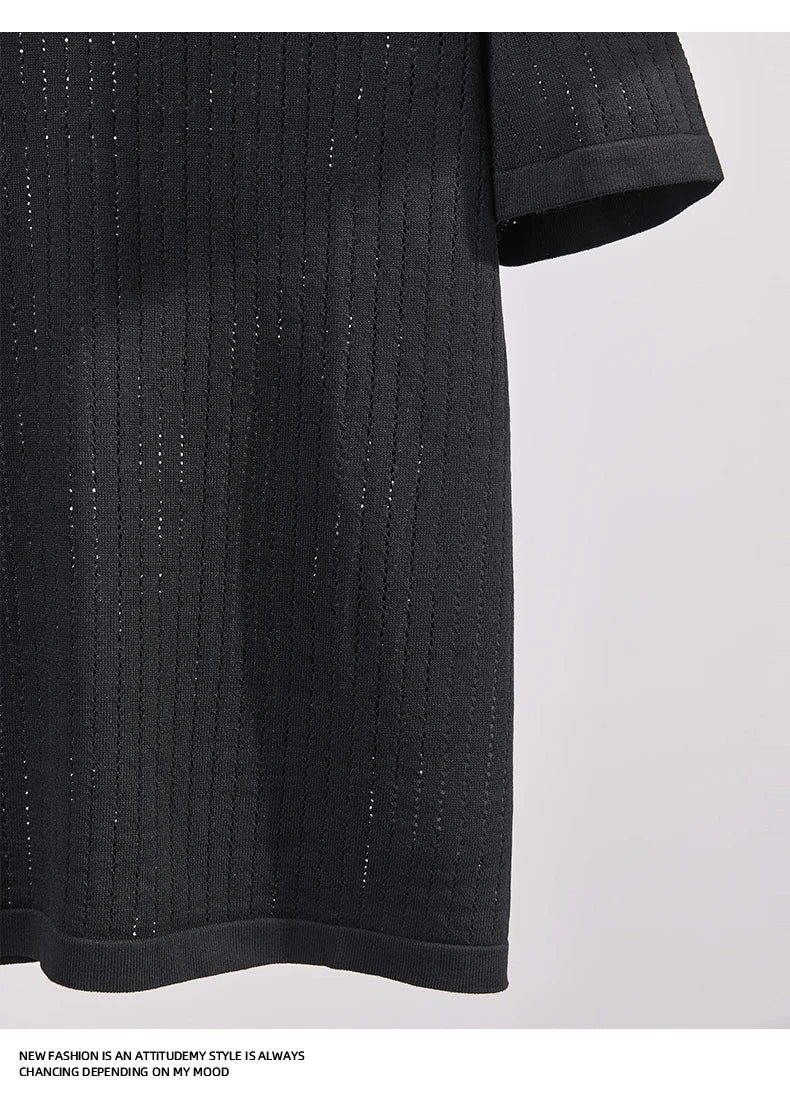 Men's Knitted Polo Shirt