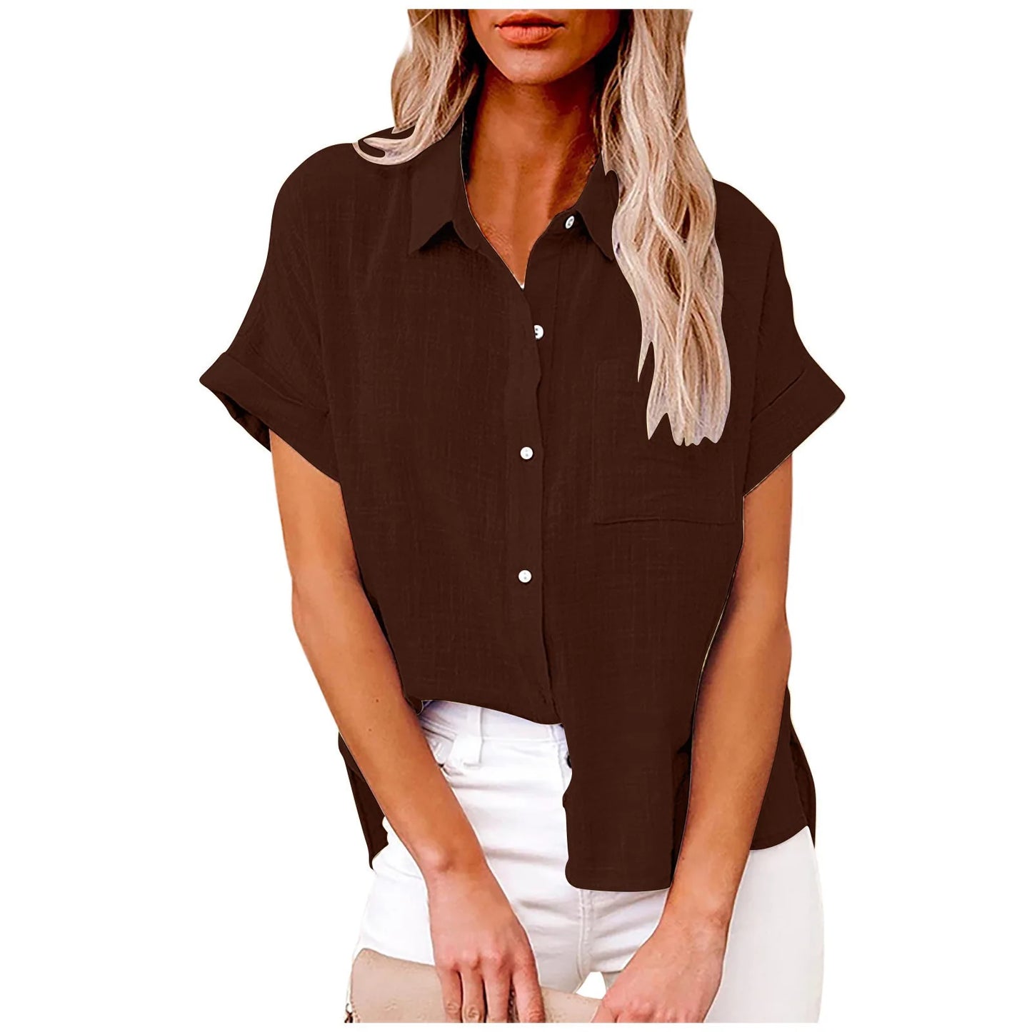 Summer Women Shirts Tops Cotton