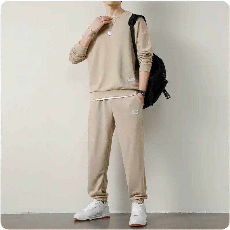 Men's Waffle Suit Sets Casual