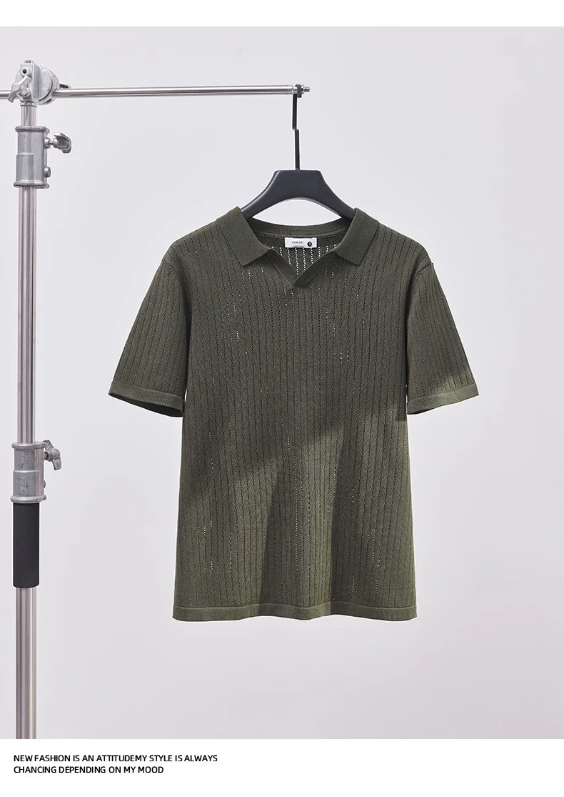 Men's Knitted Polo Shirt