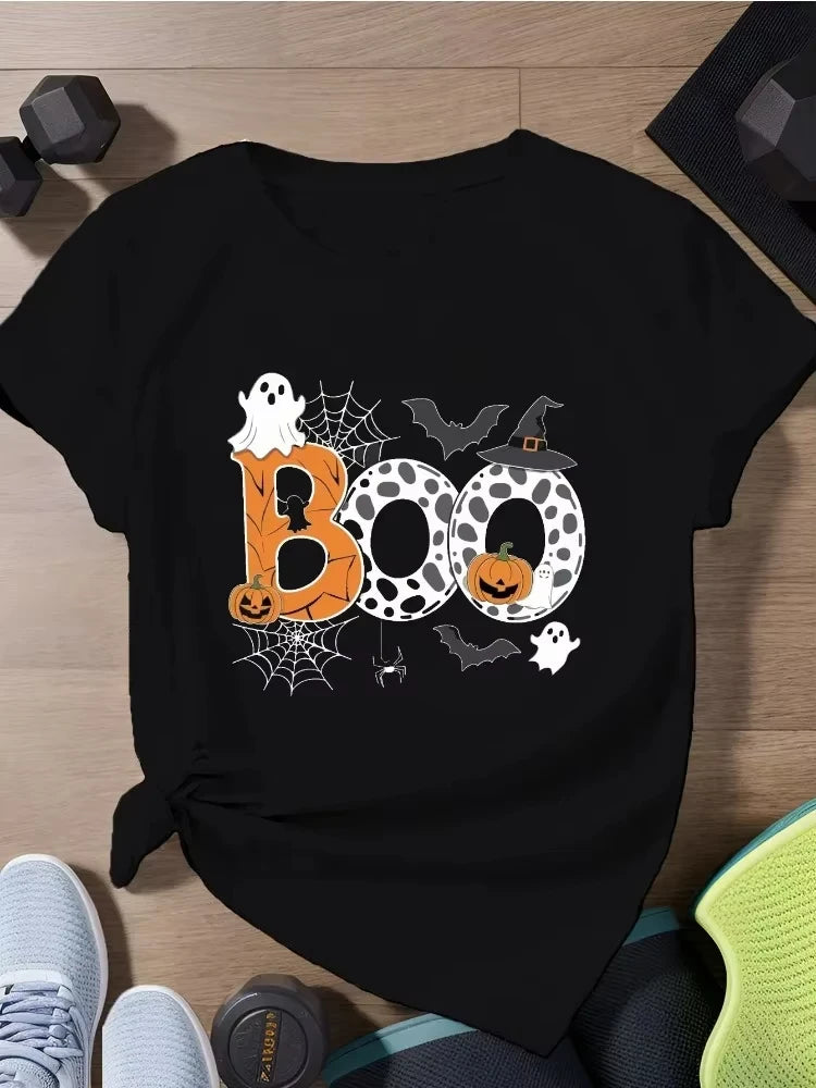 Halloween BOO Women's Casual Loose Short