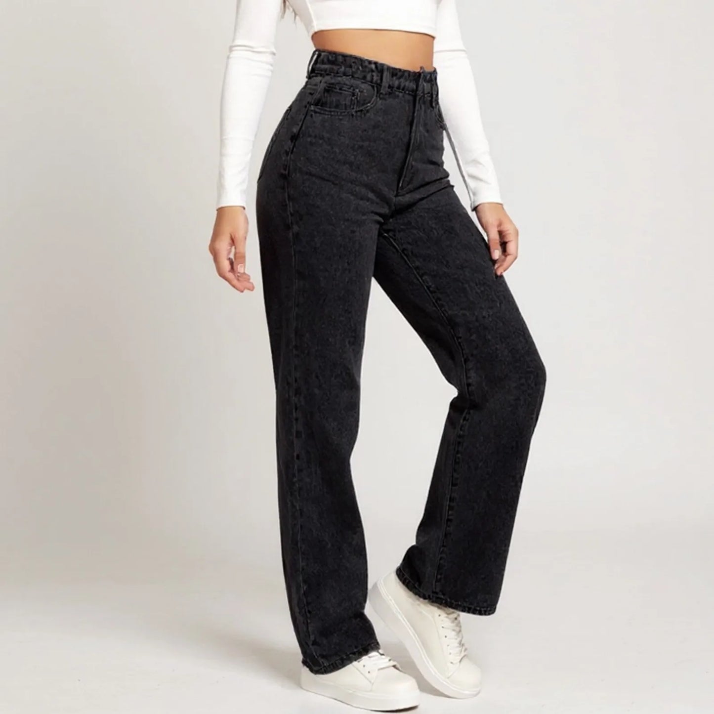 Jeans Women High Waist Washed Women's