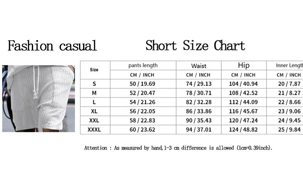 Men Shorts Set Summer Casual Knitted