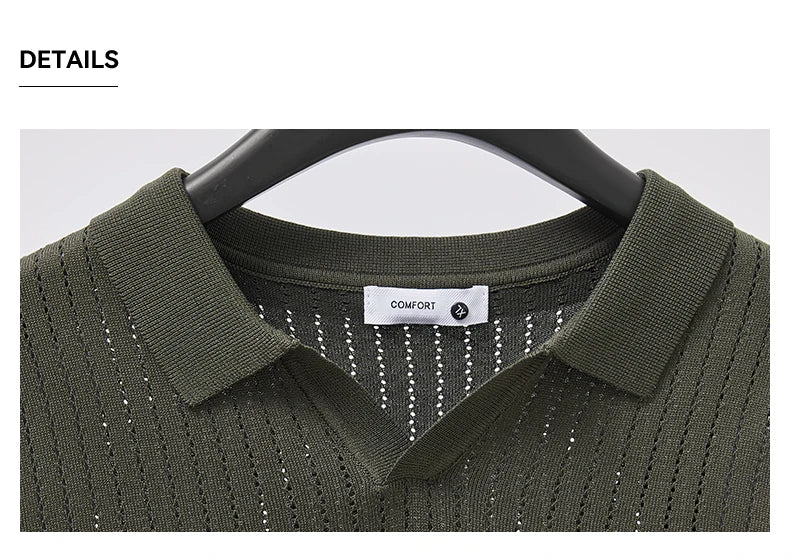 Men's Knitted Polo Shirt