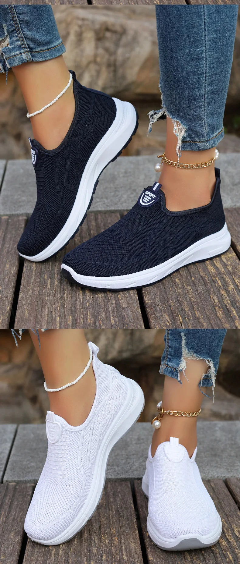 Women Shoes Breathable Flats Elastic