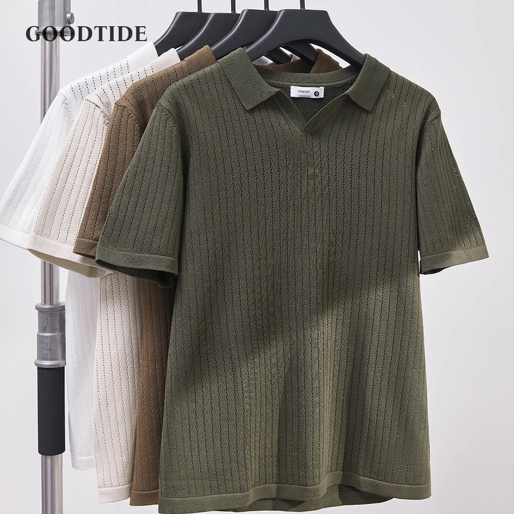 Men's Knitted Polo Shirt