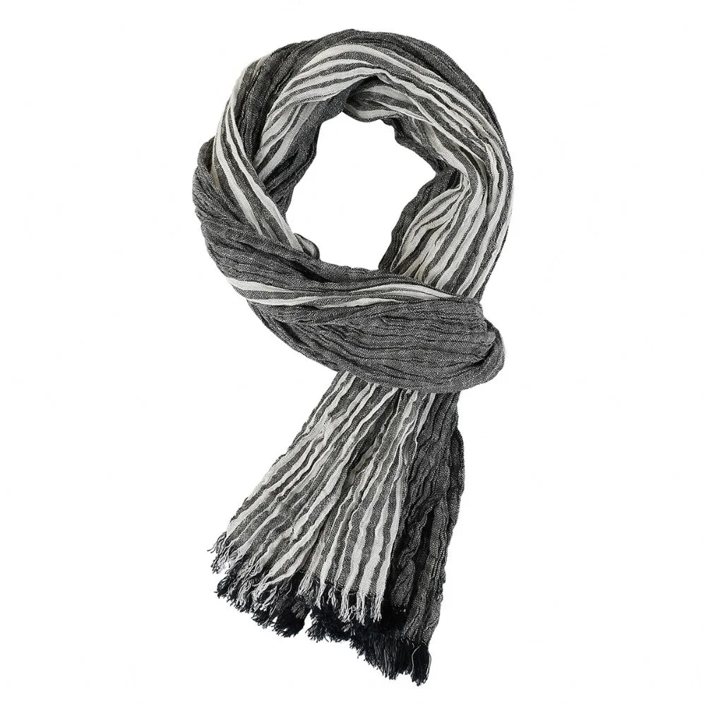 Fashion Men Scarf Striped Cotton