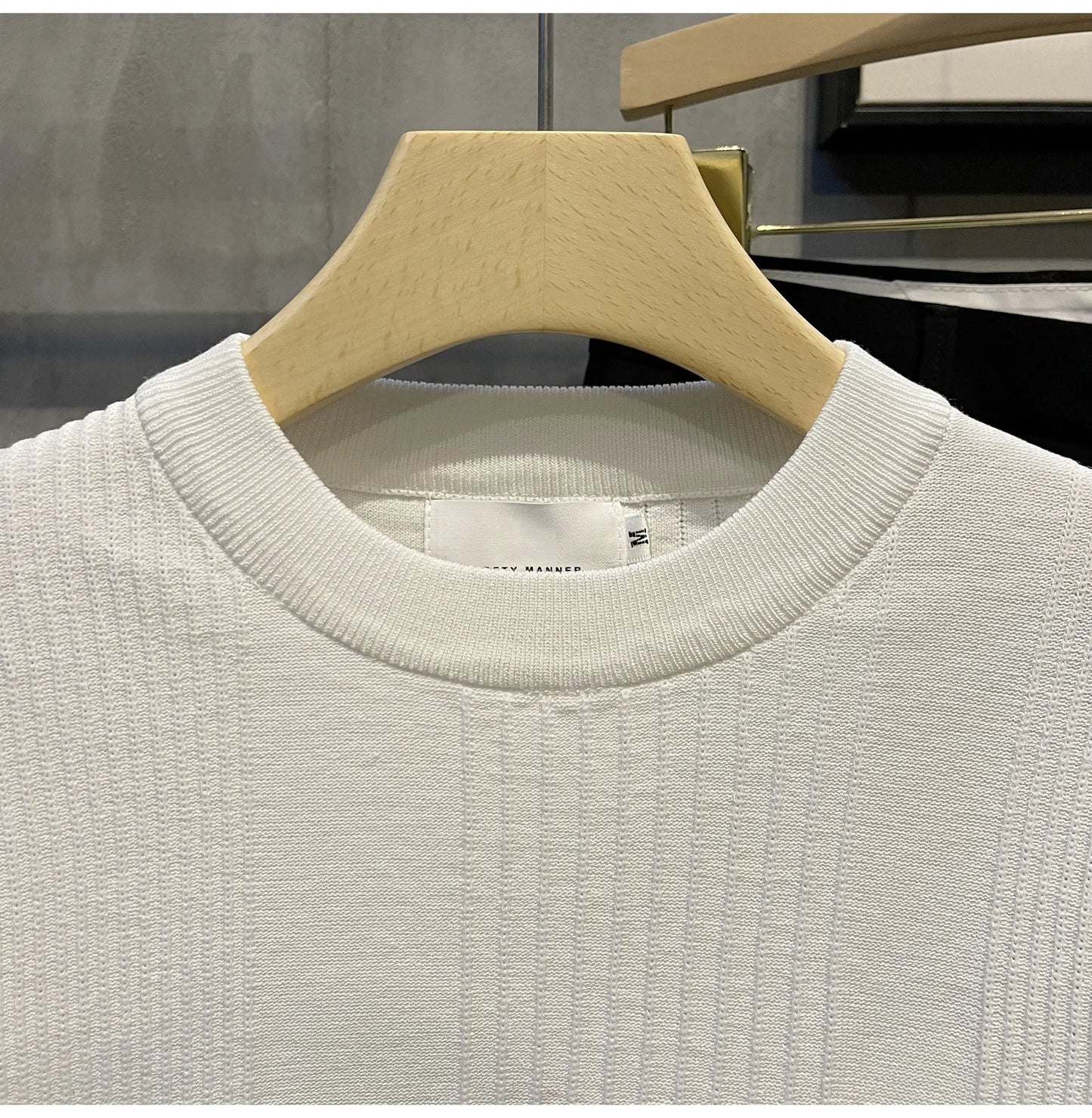 Men's Knit T-shirt Half Sleeve Heavyweight