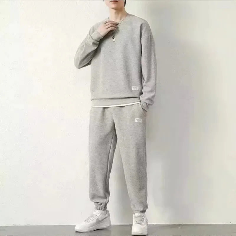 Men's Waffle Suit Sets Casual