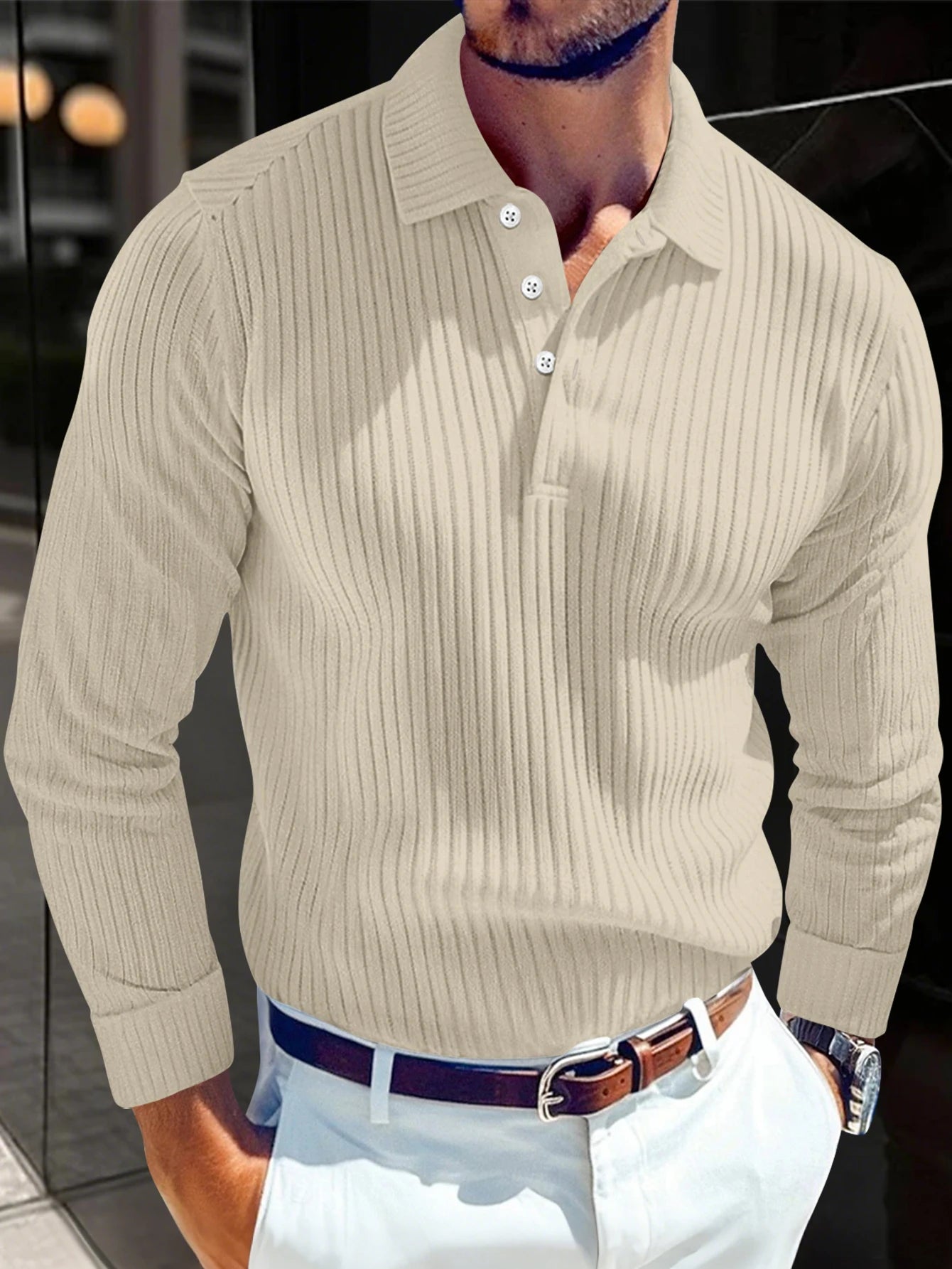 Men's Classic Long-Sleeved Polo