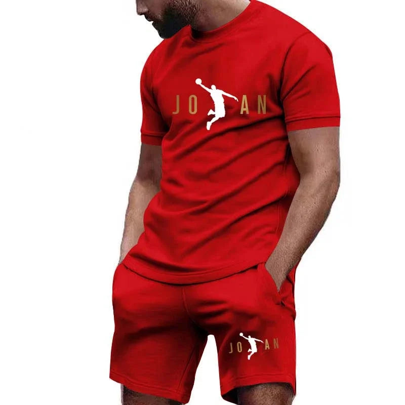 Men's Short-Sleeved T-shirt Sportswear Set