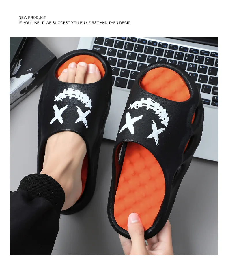 Men Fashion Massage Slippers Indoor