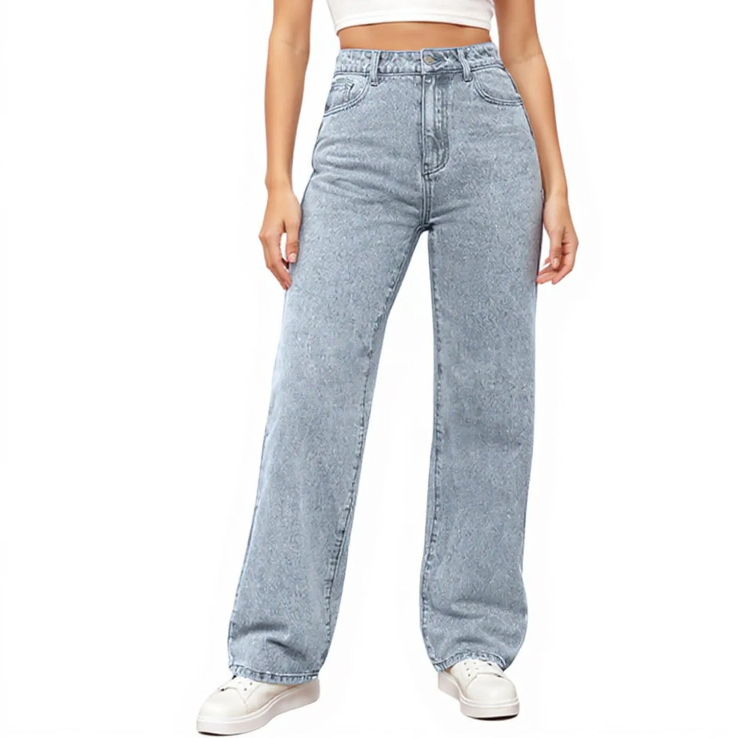 Jeans Women High Waist Washed Women's