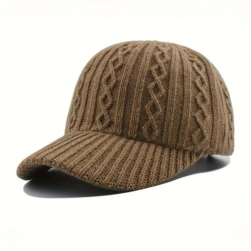 Trendy Knitted Baseball Cap For Men