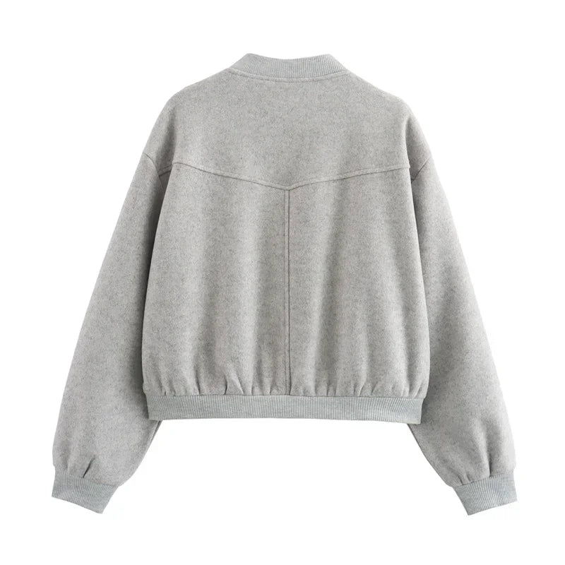 Women Jacket Cropped Bomber