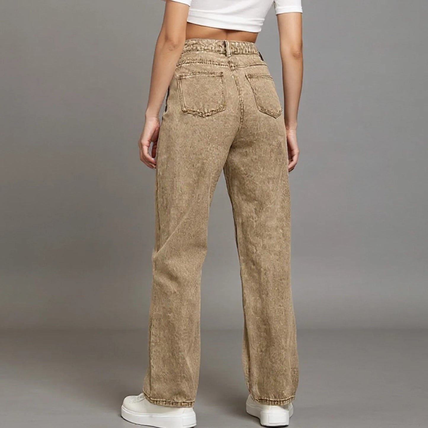 Jeans Women High Waist Washed Women's