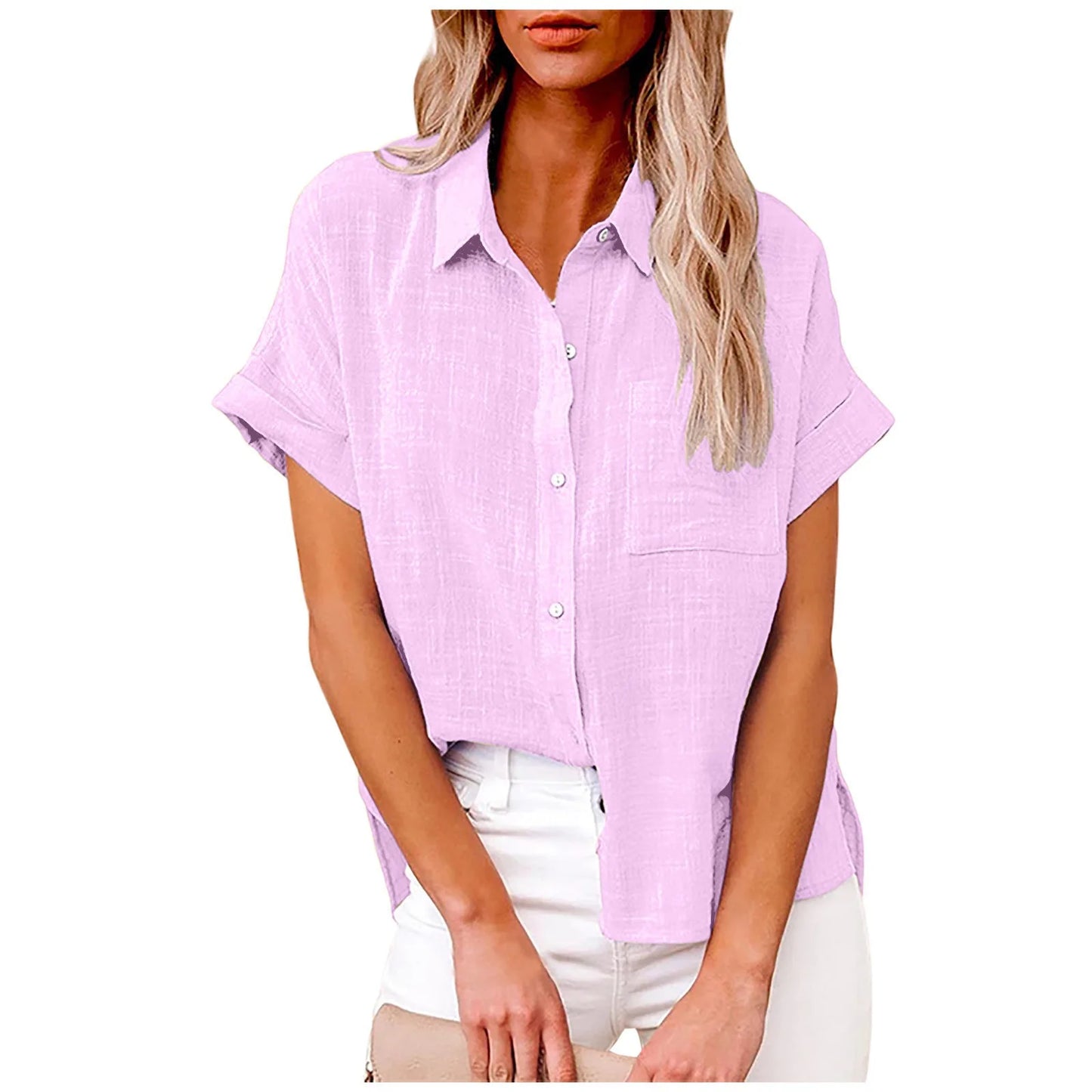 Summer Women Shirts Tops Cotton