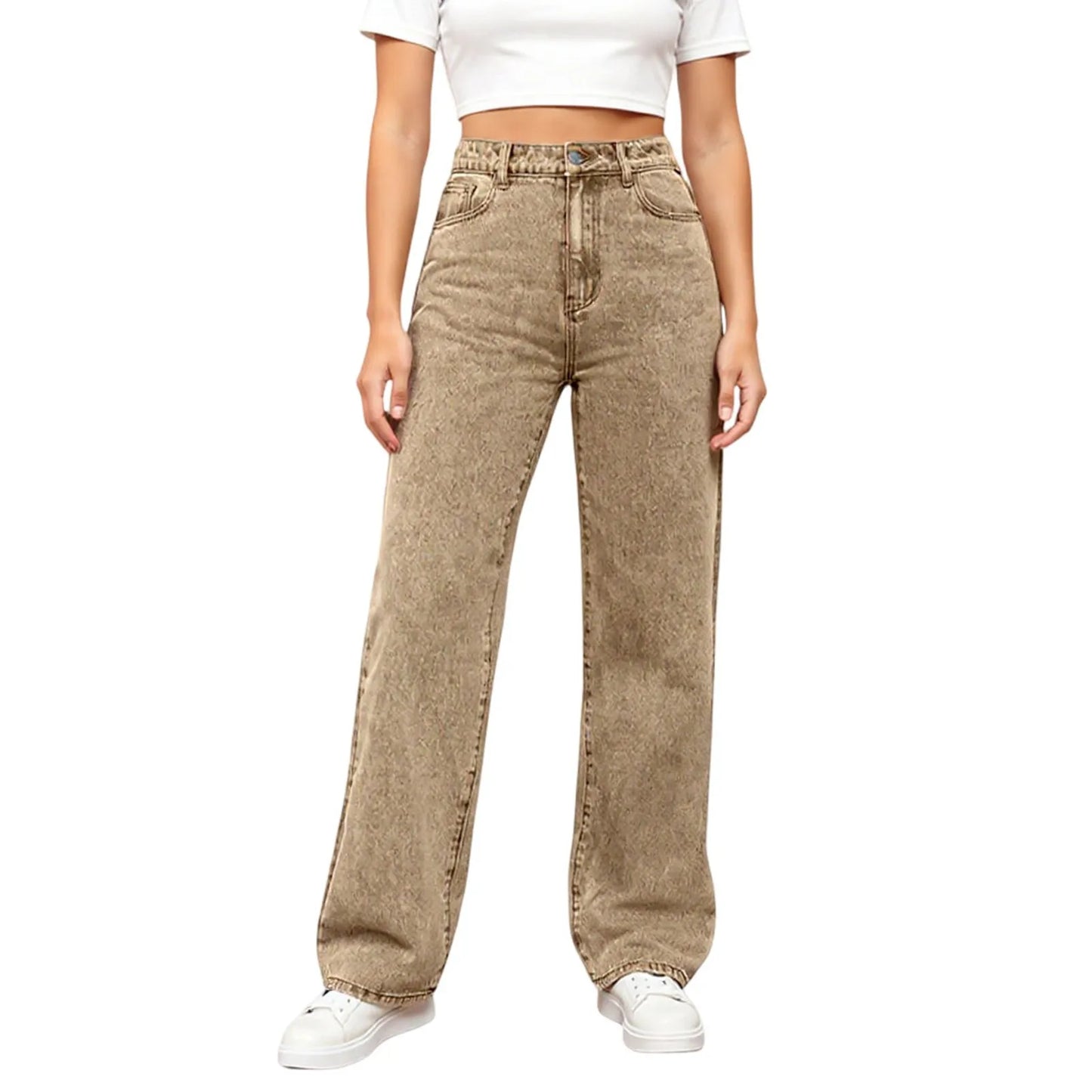 Jeans Women High Waist Washed Women's